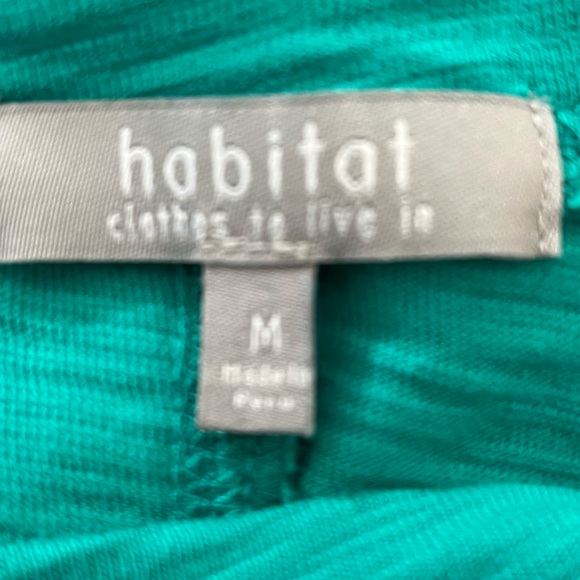 Habitat Turquoise Cotton Slub Oversized Tunic Top with Pockets Women’s Size M - Picture 9 of 11